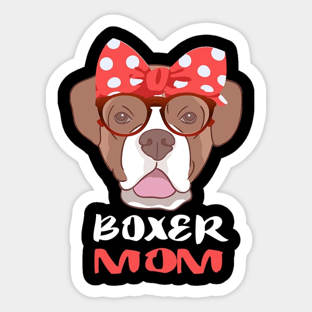 Boxer Dog Mom Sticker by IainDodes